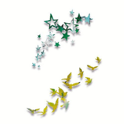 Fustella Sizzix Thinlits Birds and Stars by Pete Hughes