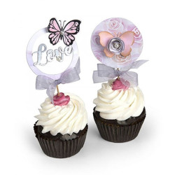 Fustella Sizzix Framelits Cupcake Topper by David Tutera