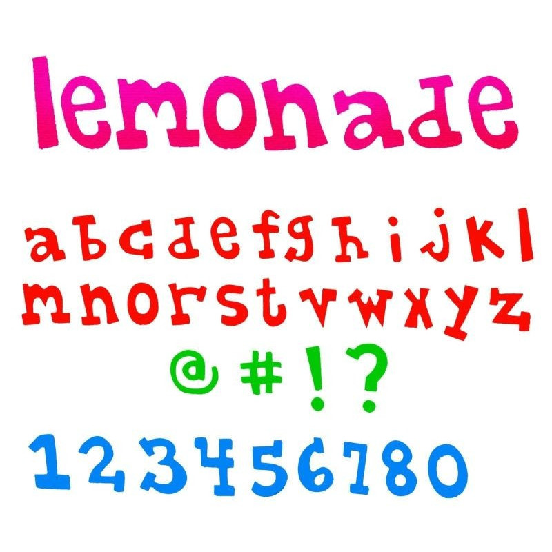 Fustella Sizzix BIGz XL Lemonade Alphabet lowercase