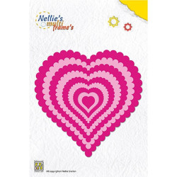 Fustella metallica Nellie's Choice Wavy heart