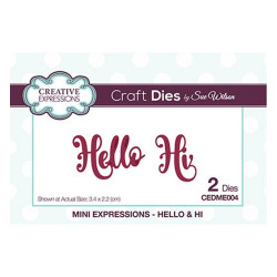 Fustella metallica Creative Expressions Hello & Hi