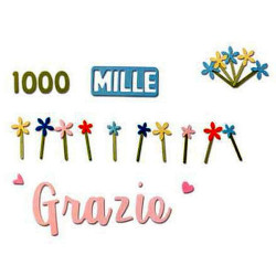 Fustella Sizzix Thinlits Grazie mille