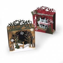 Fustella Sizzix Thinlits Holiday Shadow Box by Katelyn Lizardi