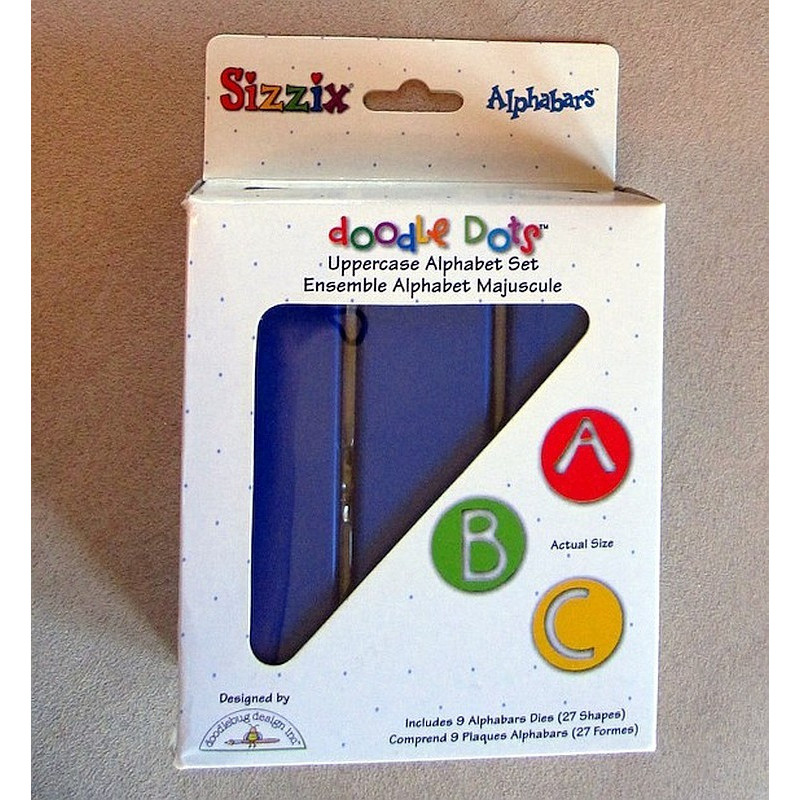 Fustella Sizzix Doodle Dots Alfabeto maiuscolo