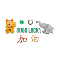 Fustella Sizzix Framelits Good Luck con timbri