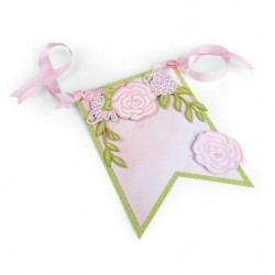 Fustella Sizzix Thinlits Floral banner by David Tutera