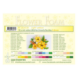 Fommy Leane Creatief per fiori 0,8 mm in fogli A4 10 pezzi colore Giallo chiaro