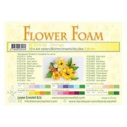 Fommy Leane Creatief per fiori 0,8 mm in fogli A4 10 pezzi colore Arancio