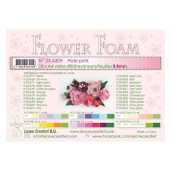 Fommy Leane Creatief per fiori 0,8 mm in fogli A4 10 pezzi colore Pale Pink