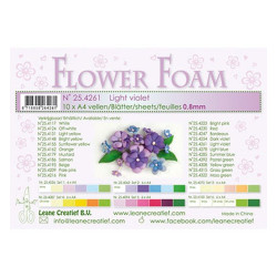 Fommy Leane Creatief per fiori 0,8 mm in fogli A4 10 pezzi colore Viola chiaro