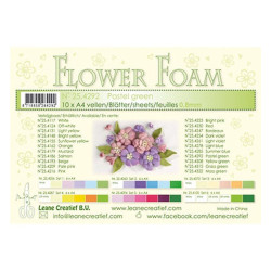 Fommy Leane Creatief per fiori 0,8 mm in fogli A4 10 pezzi colore Verde pastello