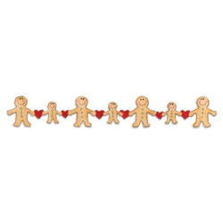 Fustella Sizzix Decorative Strip Gingerbread con cuori