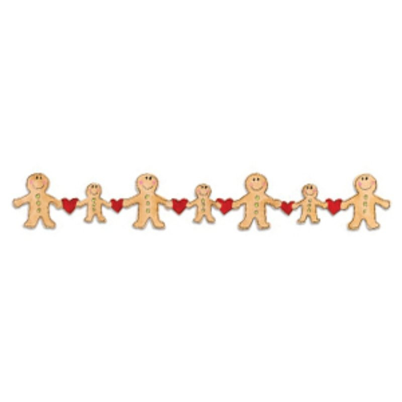 Fustella Sizzix Decorative Strip Gingerbread con cuori