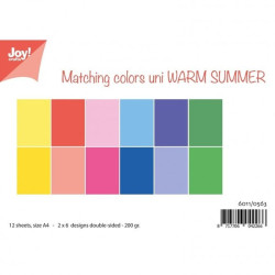 Carta da scrapbooking Joycrafts Paper Set A4 Warm Summer