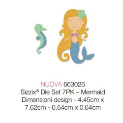 Fustella Sizzix Thinlits Mermaid