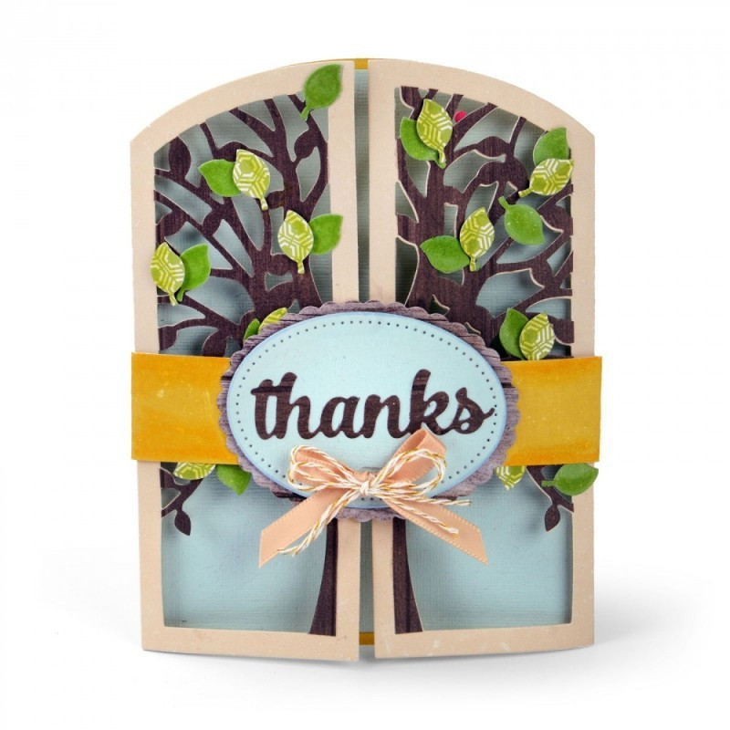 Fustella Sizzix Thinlits Gatefold Card Tree