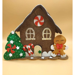 Fustella A4 doppia + L Casetta gingerbread e cornice maxi