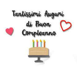 Fustella Sizzix Thinlits Auguri di compleanno