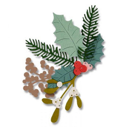 Fustella Sizzix Thinlits Winter Foliage by Debi Potter