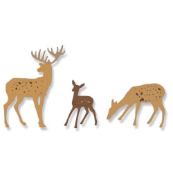 Fustella Sizzix Thinlits Woodland Deer by Sharon Drury