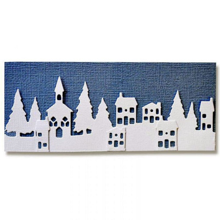 Fustella Sizzix Thinlits Landscape Border by Pete Hughes