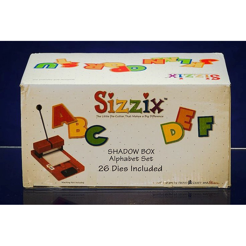 Fustella Sizzix Shadow Box Set Alfabeto