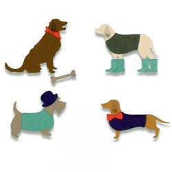 Fustella Sizzix Thinlits Country canines by Samantha Barnett