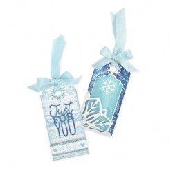 Fustella Sizzix Thinlits set tag with snowflakes