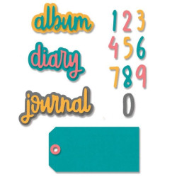 Fustella Sizzix Thinlits Journal Phrases