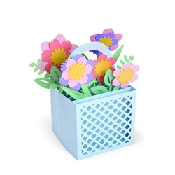 Fustella Sizzix Thinlits Card in a Box Flower Basket