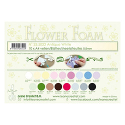 Fommy Leane Creatief per fiori 0,8 mm in fogli A4 10 pezzi colore Antique White