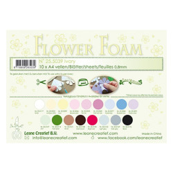 Fommy Leane Creatief per fiori 0,8 mm in fogli A4 10 pezzi colore Ivory