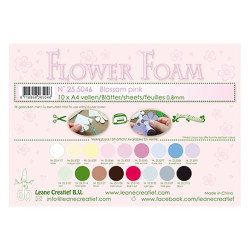 Fommy Leane Creatief per fiori 0,8 mm in fogli A4 10 pezzi colore Blossom Pink