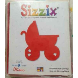 Fustella Sizzix Bigz Carrozzina bimbo bimba