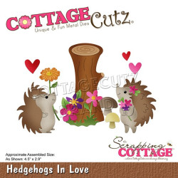 Fustella metallica Cottage Cutz Hedgehogs In Love