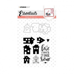 Fustella metallica e timbri Studio Light stamp & die cut A6 Essentials nr.22