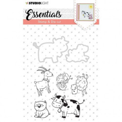 Fustella metallica e timbri Studio Light stamp & die cut A6 Essentials nr.32