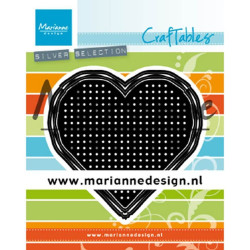 Fustella metallica Marianne Design Craftables cross stitch heart