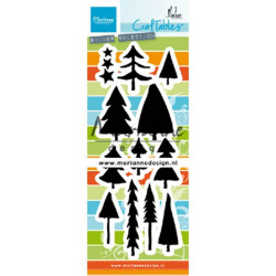 Fustella metallica Marianne Design Craftables Trees by Marleen