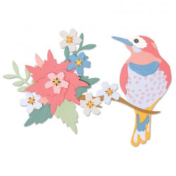 Fustella Sizzix Thinlits set 14pk bird scene