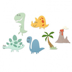 Fustella Sizzix Thinlits set 9pk dinosaurs