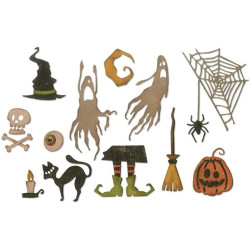 Fustella Sizzix Thinlits Frightful Things by Tim Holtz