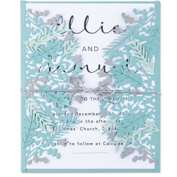 Fustella Sizzix Thinlits foliage wrap by olivia rose