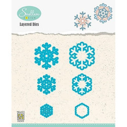 Fustella metallica Nellie's Choice Snowflakes 02