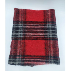 Lo Scottish tessuto tartan base rossa 30 x 100 cm