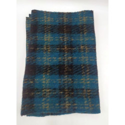 Lo Scottish tessuto tartan base blu 30 x 100 cm