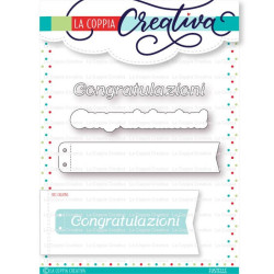 Fustella metallica Congratulazioni con banner