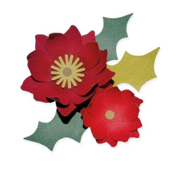 Fustella Sizzix Bigz Winter Poinsettia