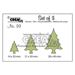 Fustella metallica Crealies Set of 3 nr 39 Christmas tree