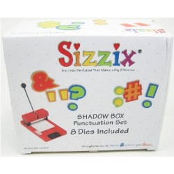 Fustella Sizzix Shadow Box Number Set Segni di punteggiatura